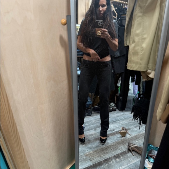 Frankie B super low slacks, light black and color. Size 27 - Picture 5 of 14